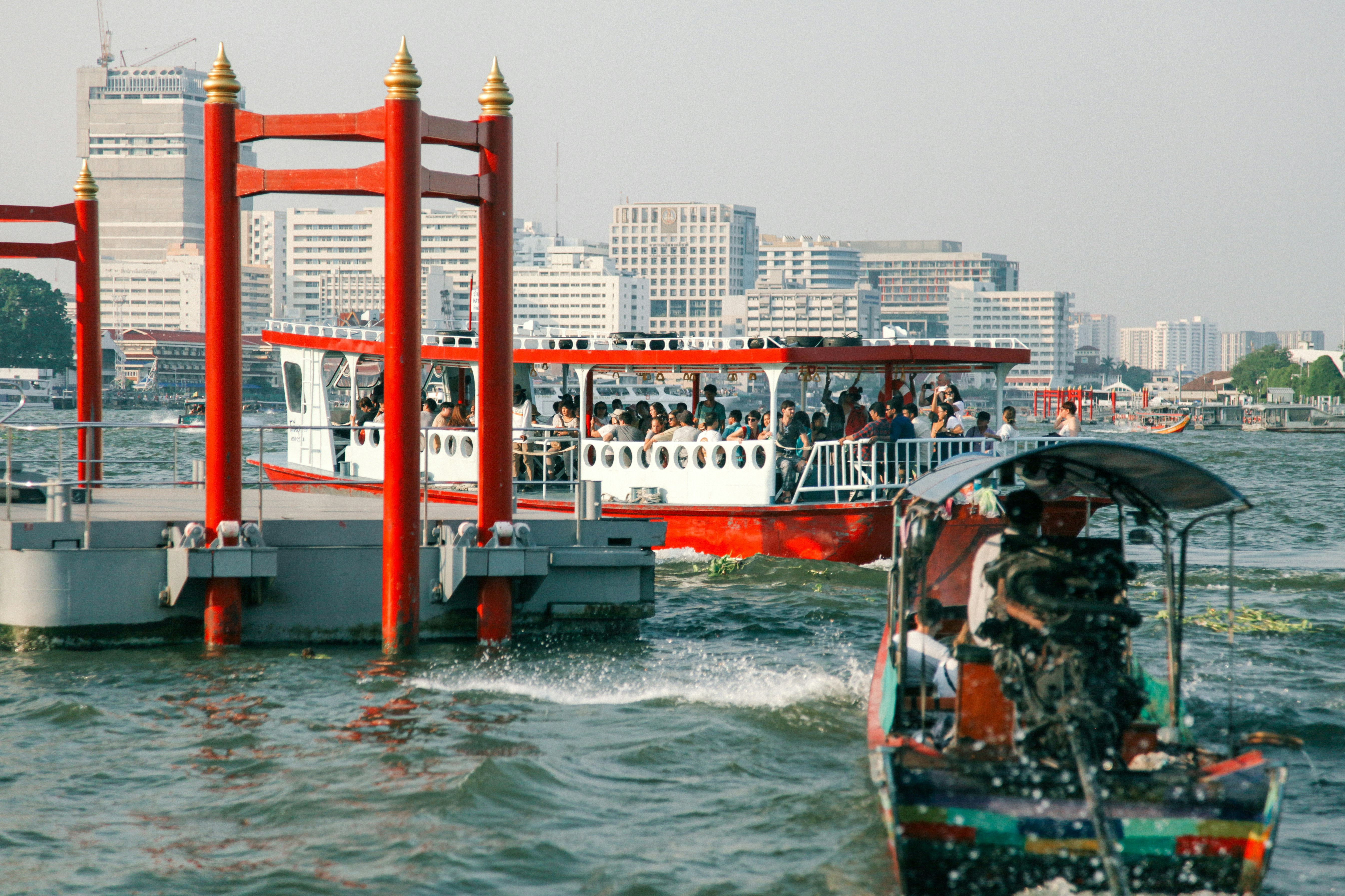 people riding on boat during daytime